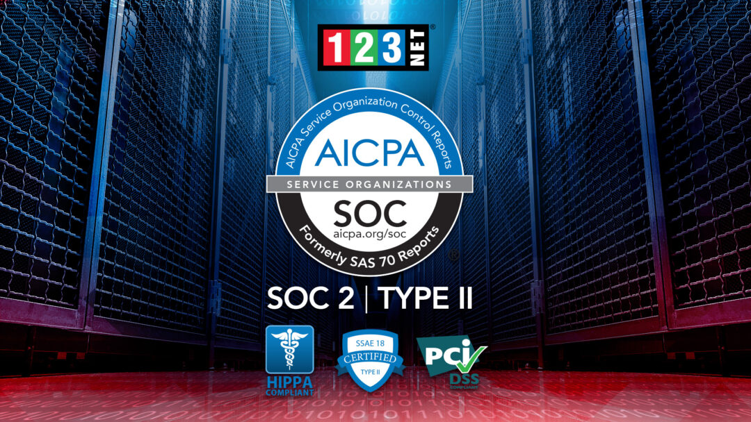 123NET Data Centers SOC 2 Type II, HIPPA, SSAE 18, PCI-DSS Compliant
