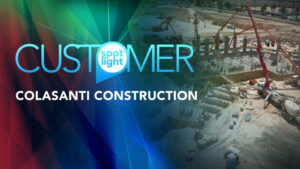 Graphic for a customer spotlight on construction