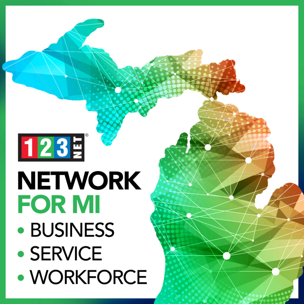 A graphic stating network for michigan