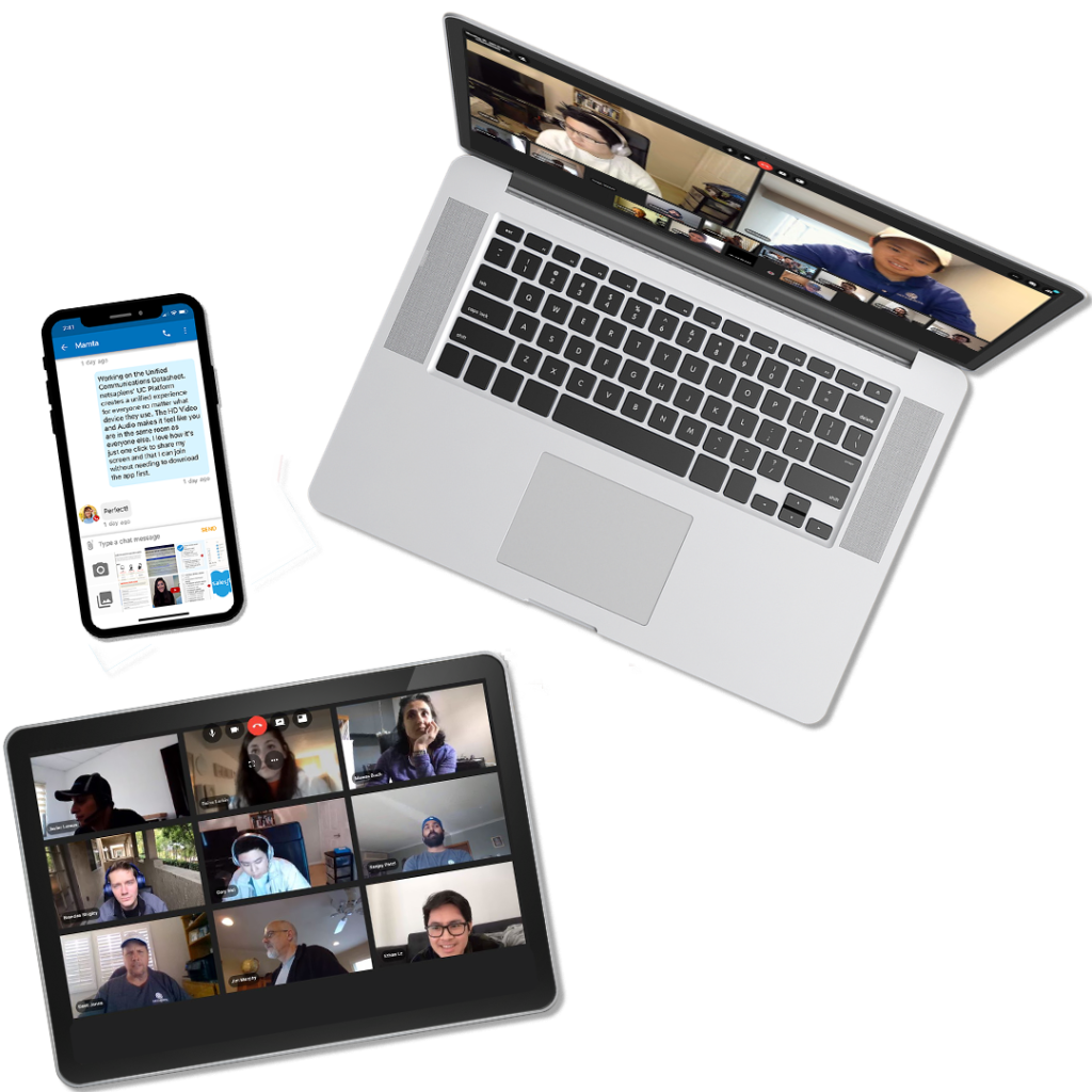 Laptop, cell phone, and tablet support for unifying communications between platforms.