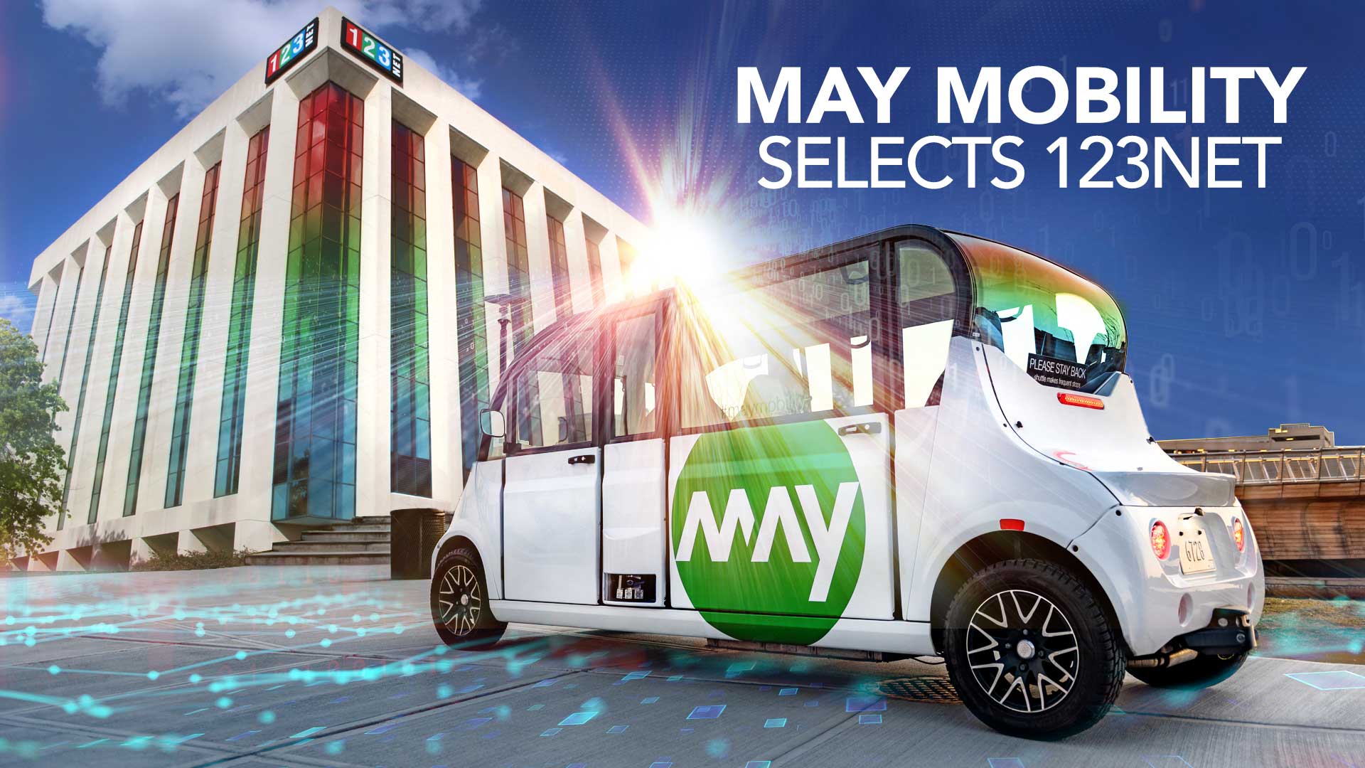 May Mobility Selects 123NET Data Center